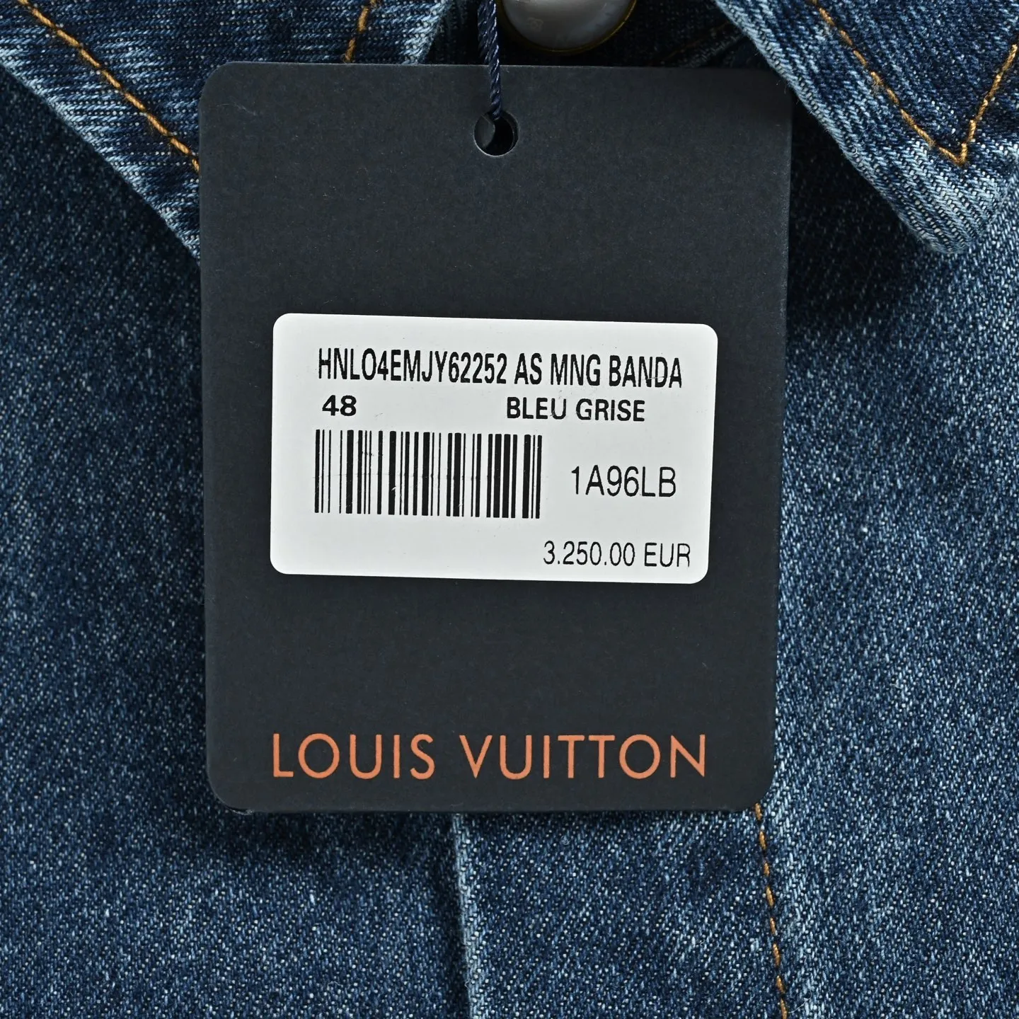 Louis Vuitton/Louis Vuitton pocket logo embroidered short-sleeved denim shirt